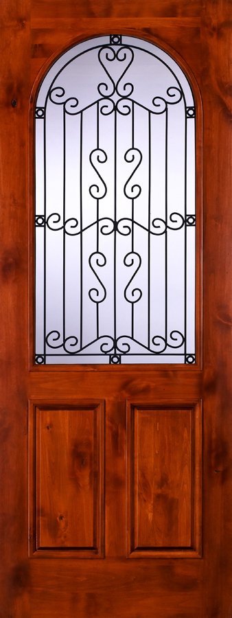 exterior knotty alder wood door